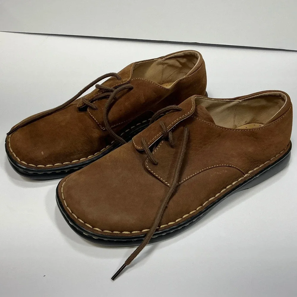 Eddie Bauer Mens Leather Lace Up Comfort‎ Casual Dress Shoes Brown Size 7.5M